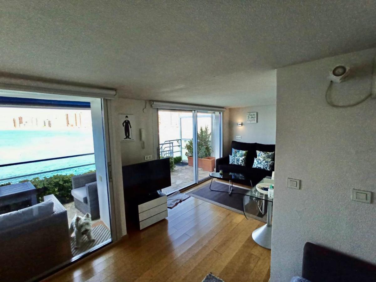 Estudio Primera Linea Con Acceso Privado Al Mar Benidorm Bagian luar foto