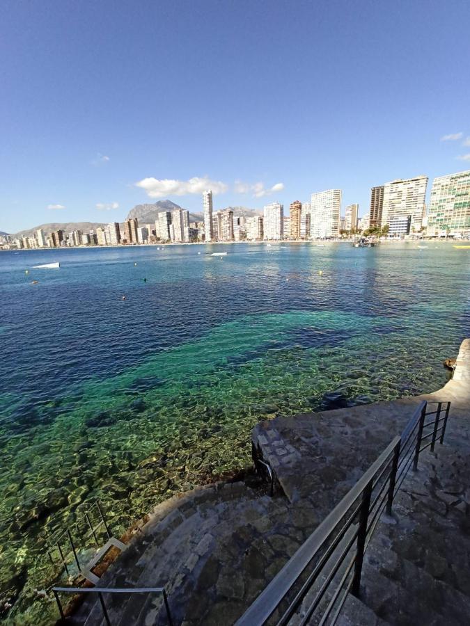 Estudio Primera Linea Con Acceso Privado Al Mar Benidorm Bagian luar foto
