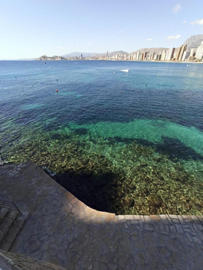 Estudio Primera Linea Con Acceso Privado Al Mar Benidorm Bagian luar foto